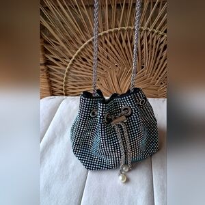 Anna & Elle  Women's Rhinestone Crossbody Bucket Bag